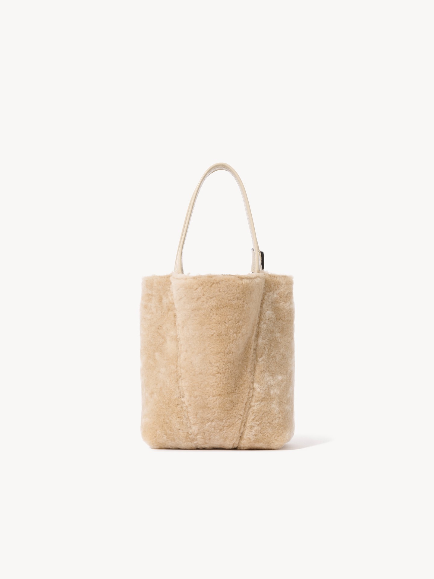 Small Chlo&eacute; Spin tote bag in shearling - 4.0