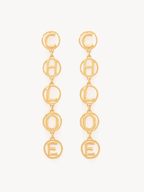 The Chlo&eacute; Script earrings