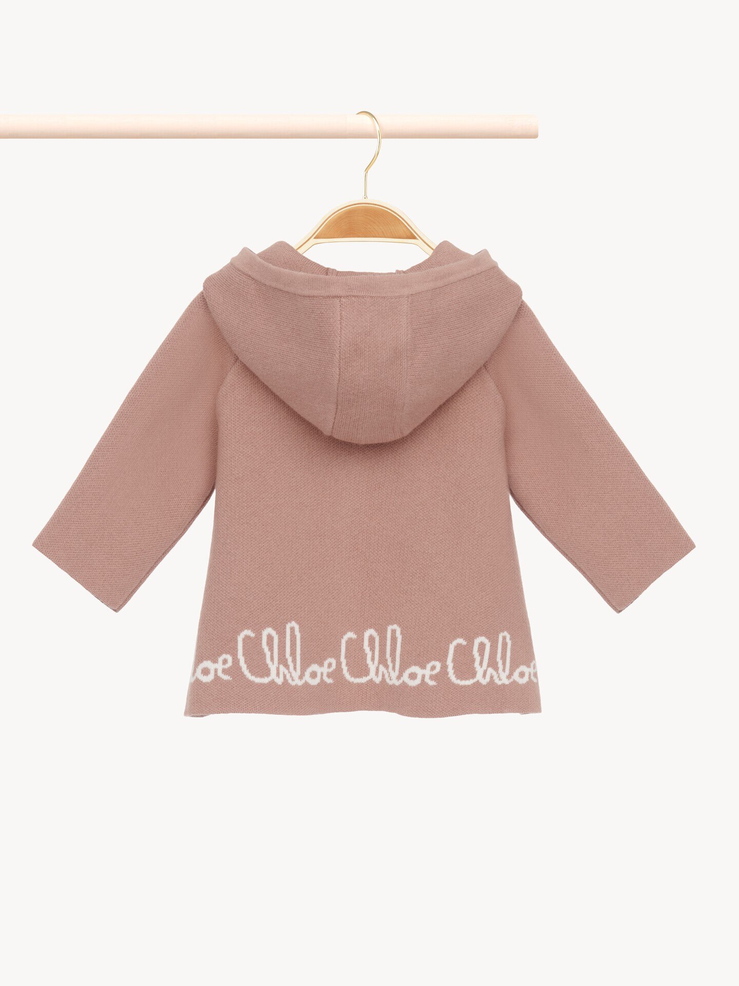 Mantella con cappuccio per bambine Beige Pink Chloé