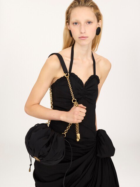 Chlo&eacute; Pliss&eacute; shoulder bag with chain in nylon