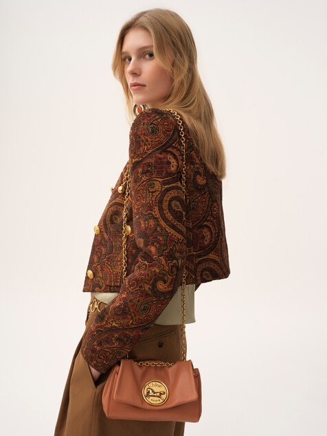 グレインレザー製Chlo&eacute; Heritageスモールショルダーバッグ