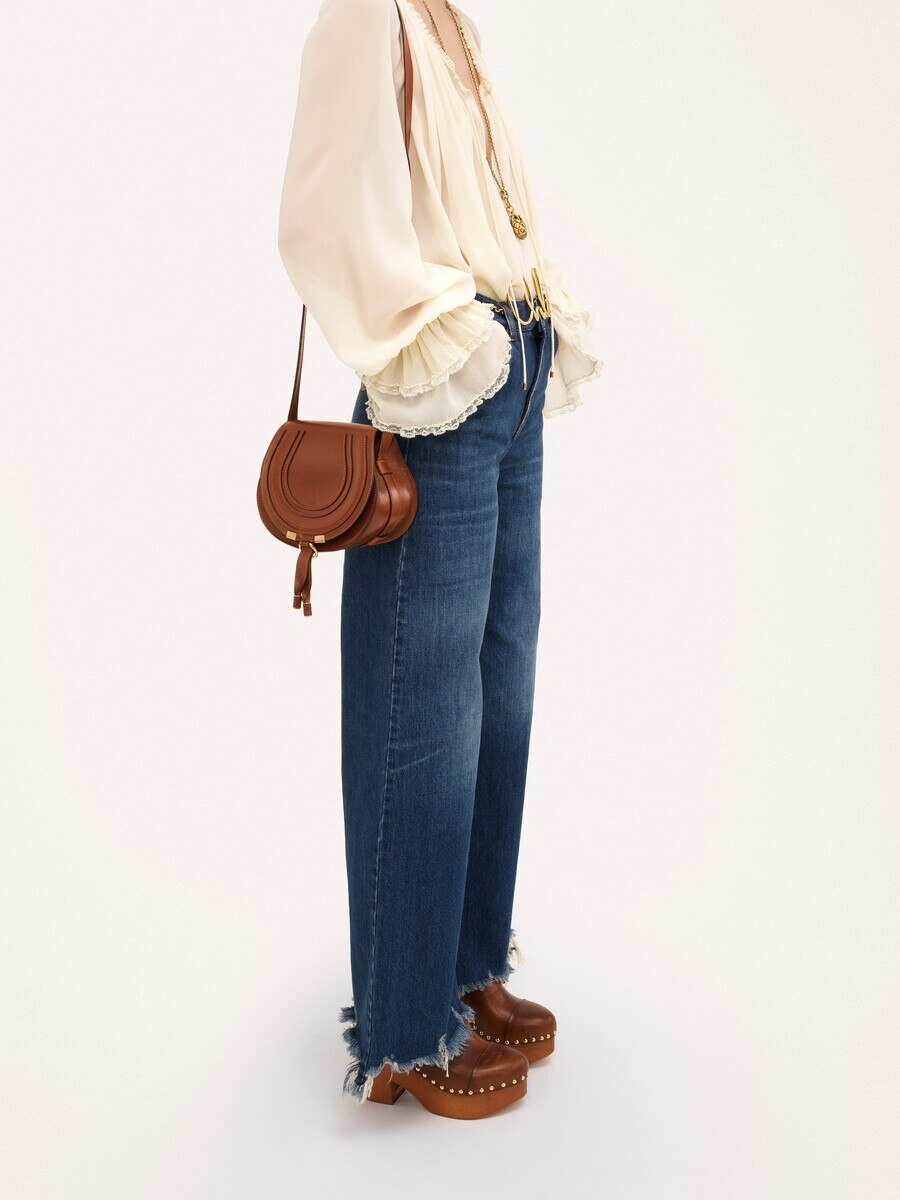 Small Marcie saddle bag in shiny leather - 7