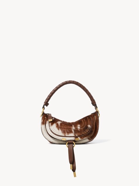 Mini Marcie shoulder bag in hair-on leather