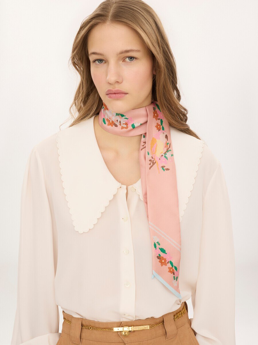 Chlo&eacute; Parrot Bandeau-Schal aus Seidentwill - 3
