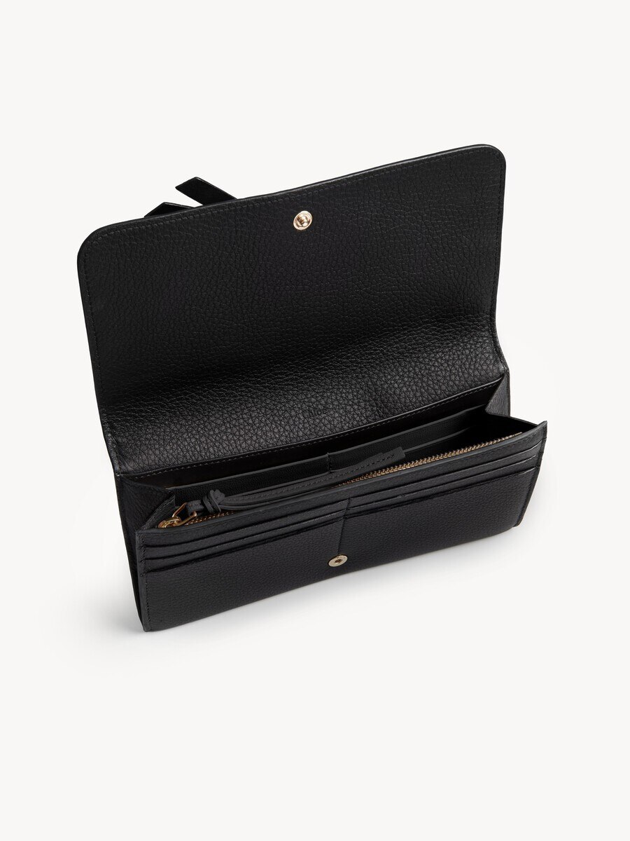 Alphabet wallet with flap in grained leather - 3