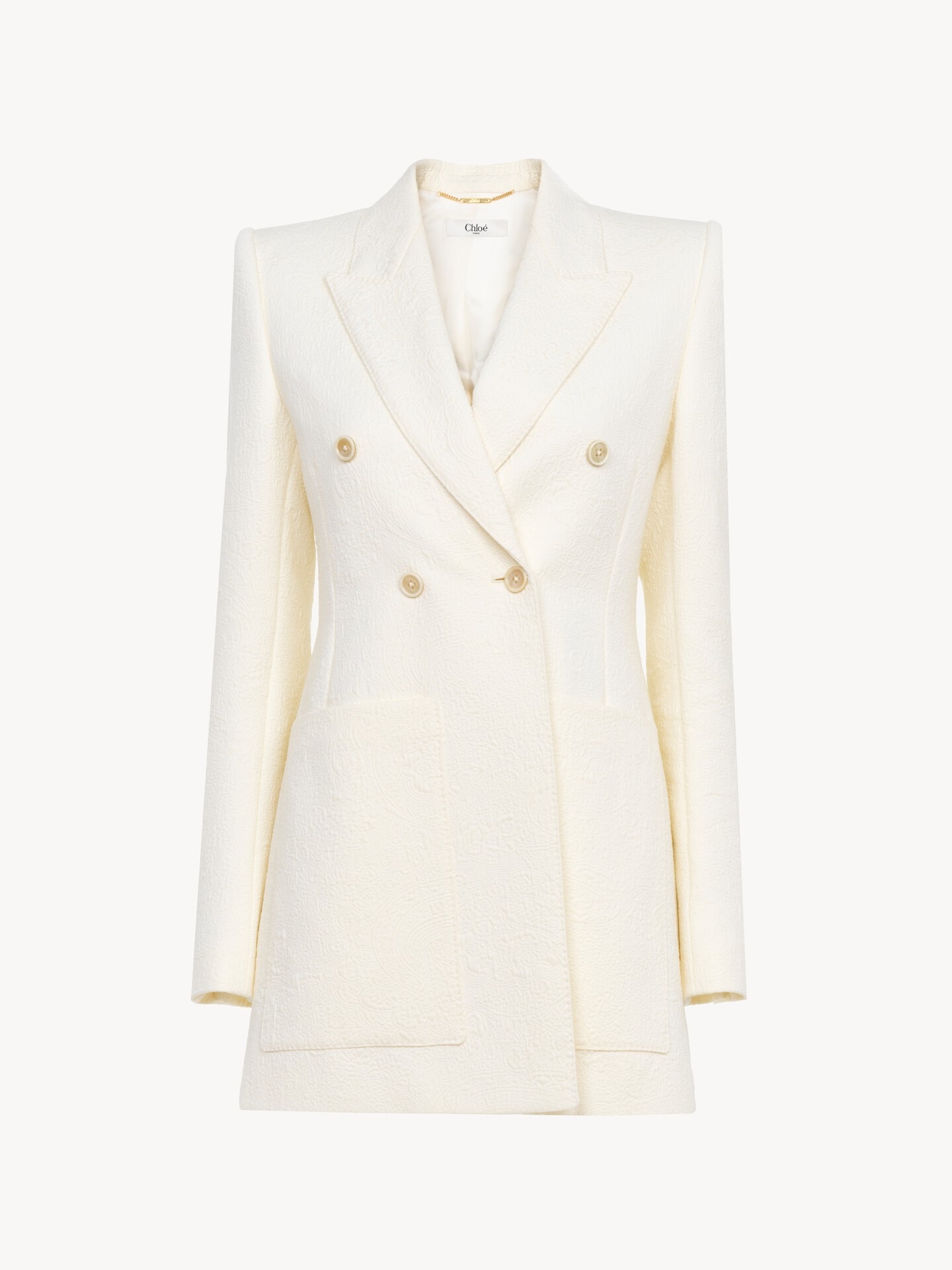 Tailored jacket in cotton-mix jacquard - 1