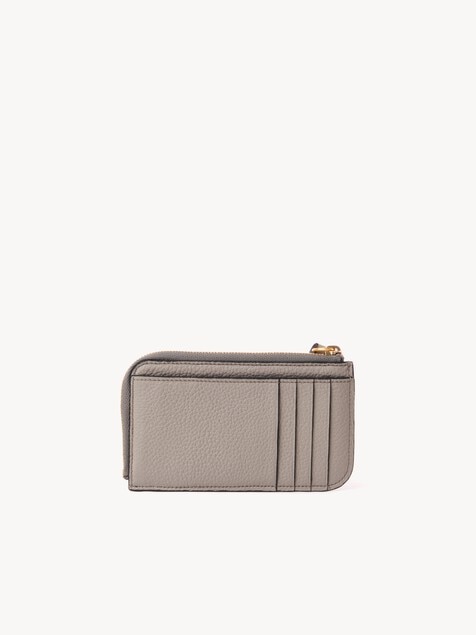 Alphabet wallet in grained leather