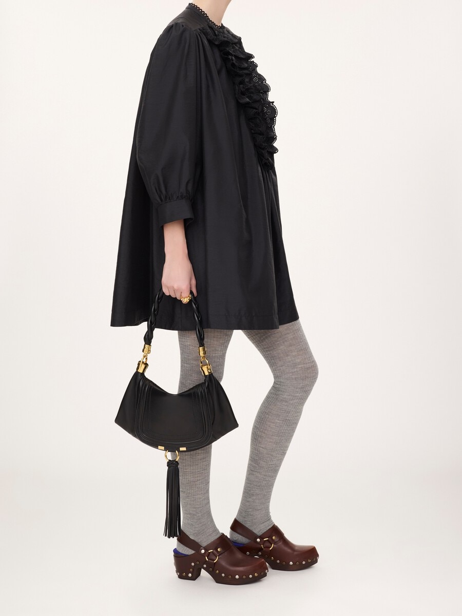 Small Marcie Foulard hobo bag in soft leather - 8