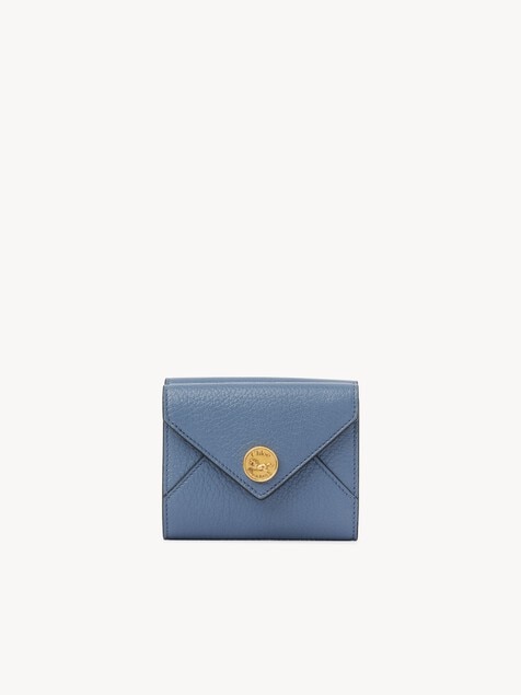 Small Envelope tri-fold in grained leather