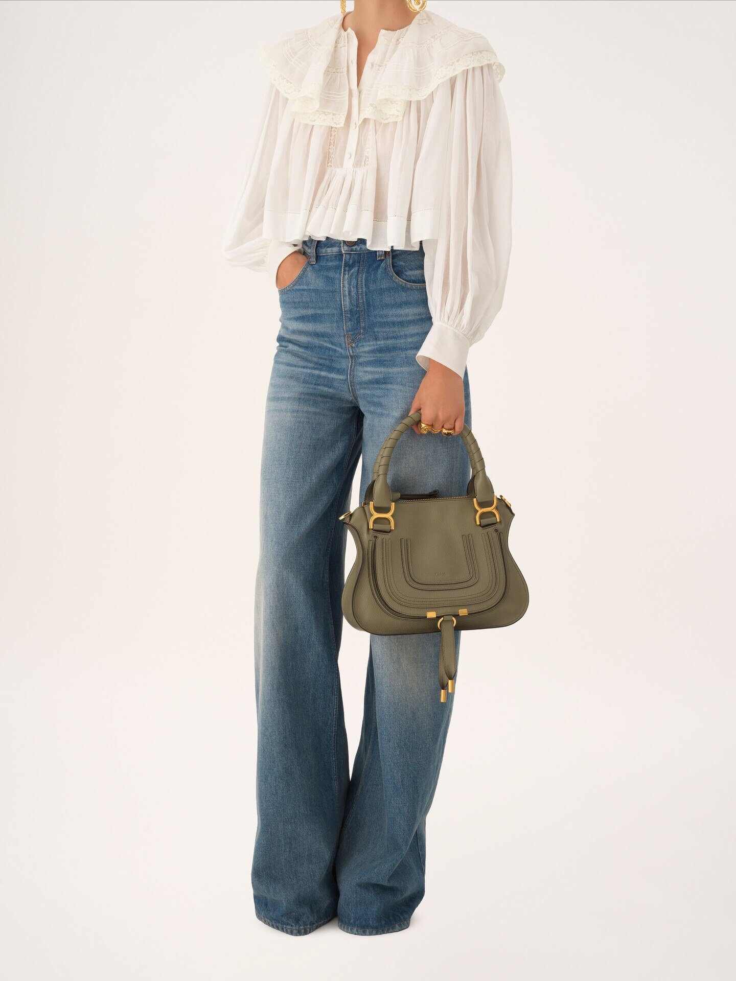 Small Marcie bag in grained leather - 8