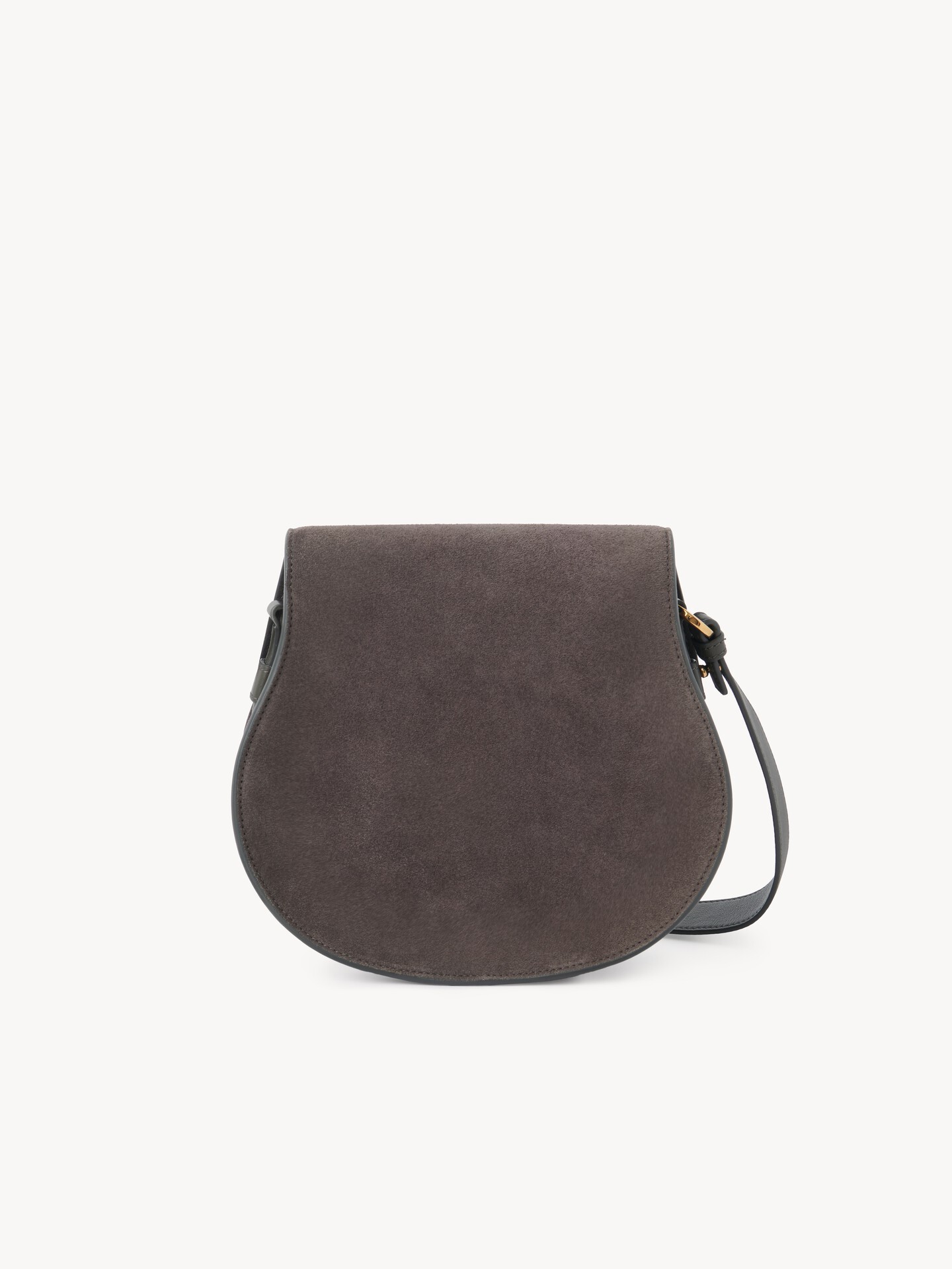 Marcie Satteltasche aus Wildleder Flannel Grey Chloé