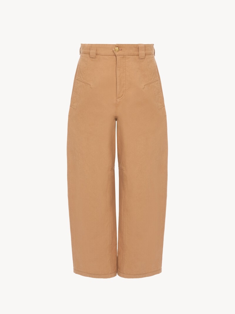 Barrel pants in cotton canvas by Chloé