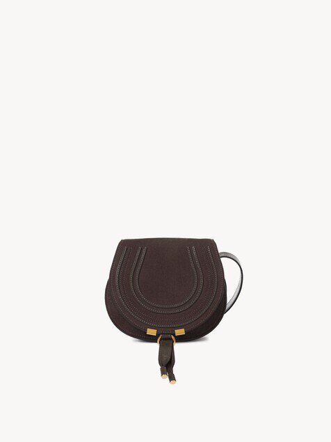 Petit sac port&eacute; &eacute;paule Marcie en cuir velours