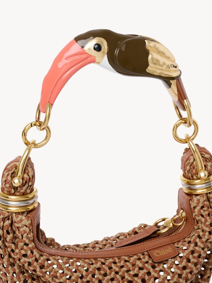 Bracelet Hobo bag peque&ntilde;o de cuero trenzado - 7