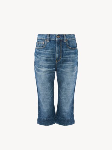 High-rise capri jeans in denim - 2