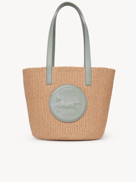 Large Horse Medal basket in natural fibers