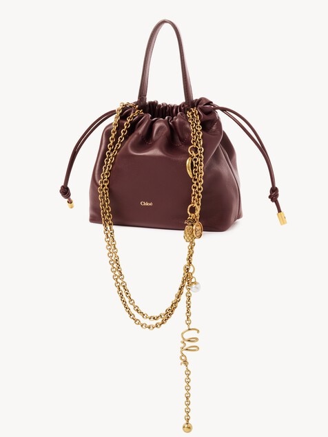 Mini Chlo&eacute; Icons shoulder bag with chain in soft leather