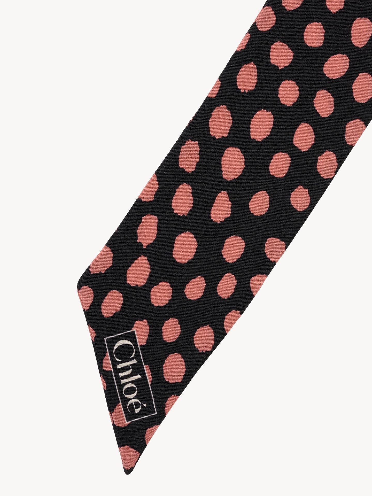 The Chlo&eacute; Spotted bandeau scarf in silk - 4