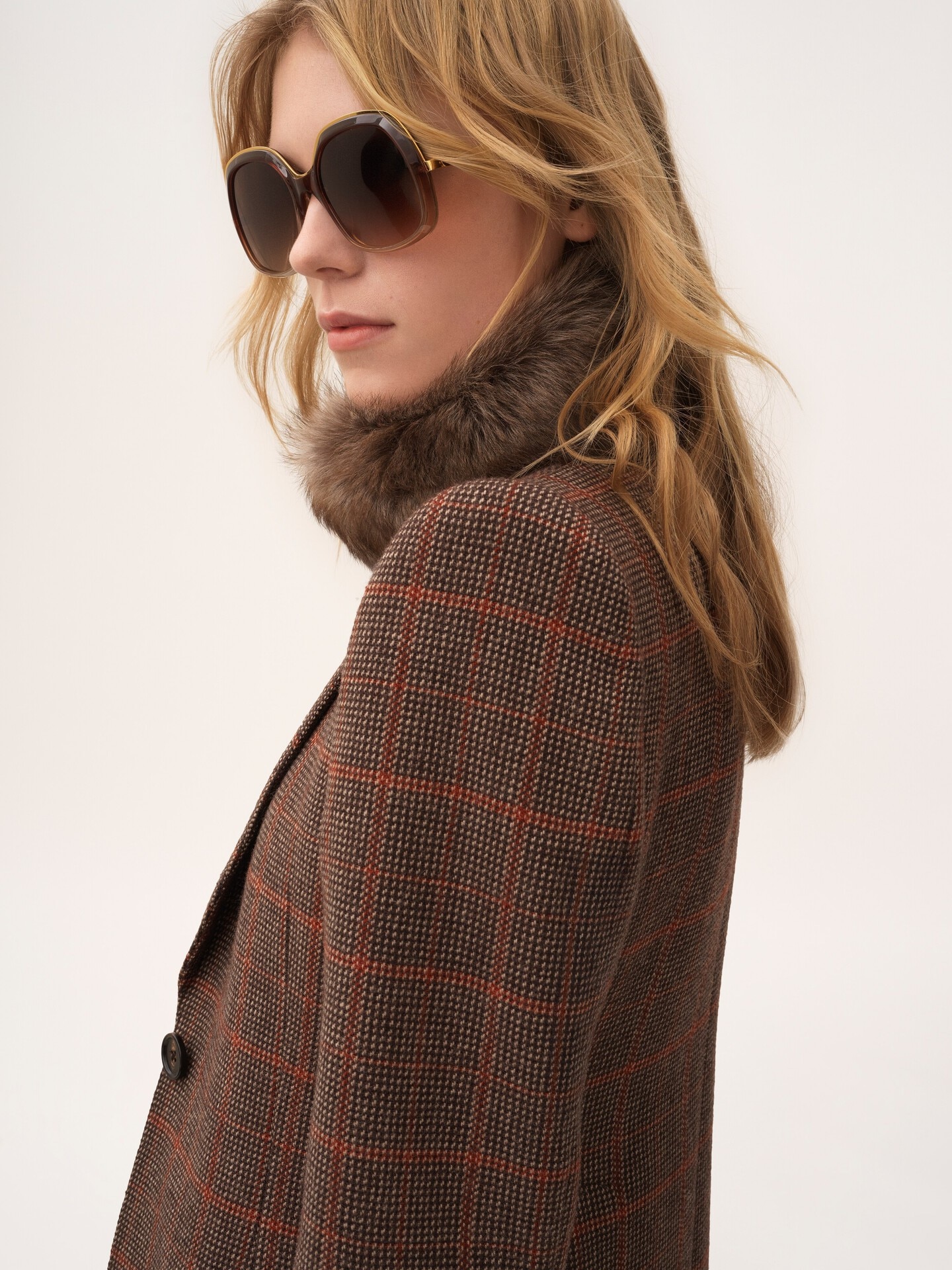 Tailored jacket in check wool - 6
