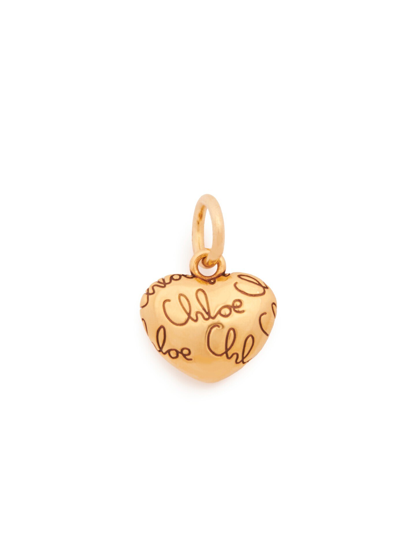 ブラス製Alphabetハートロゴチャーム 黄色 - Chloé