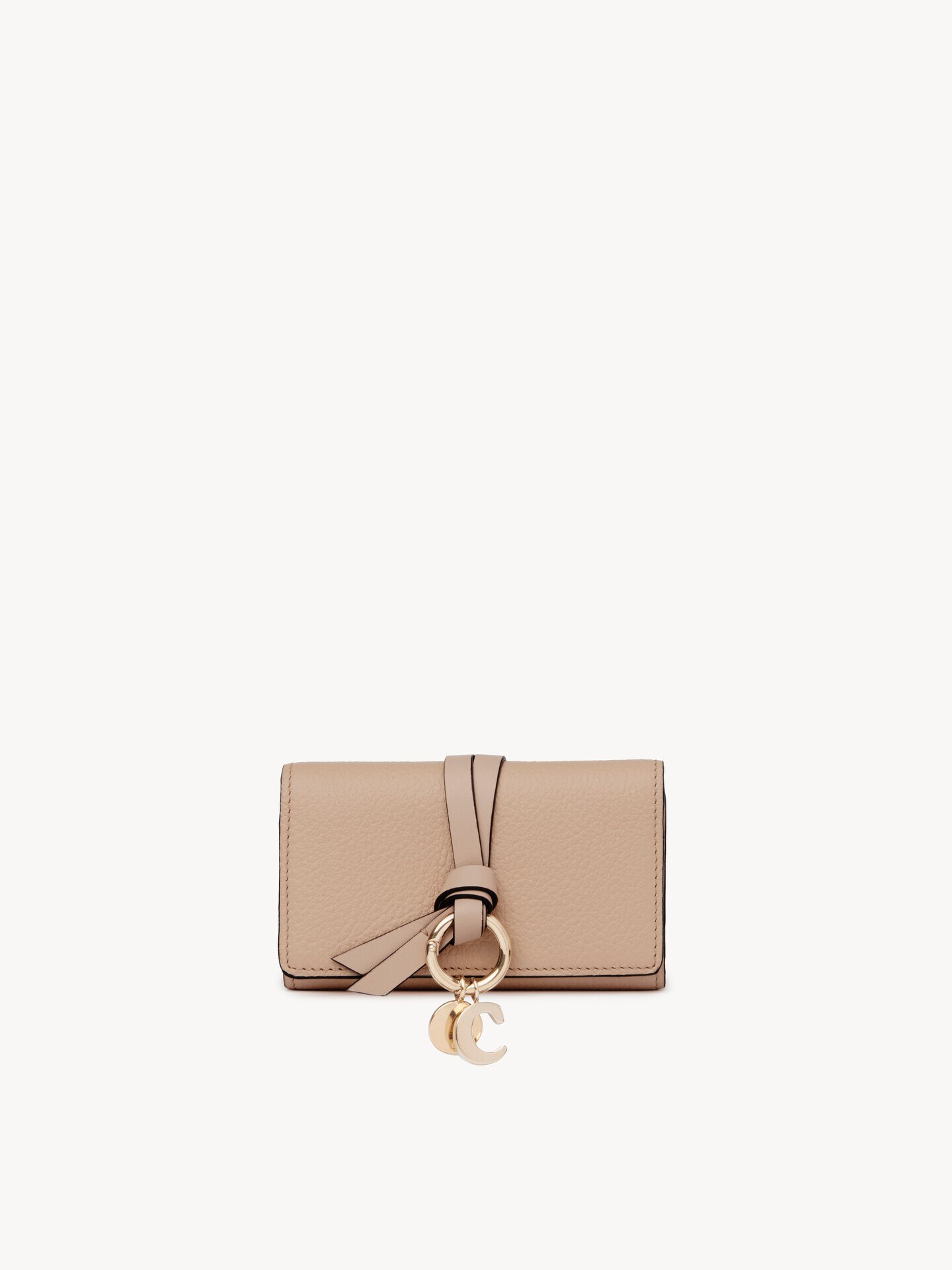 Alphabet key case in grained leather - 2