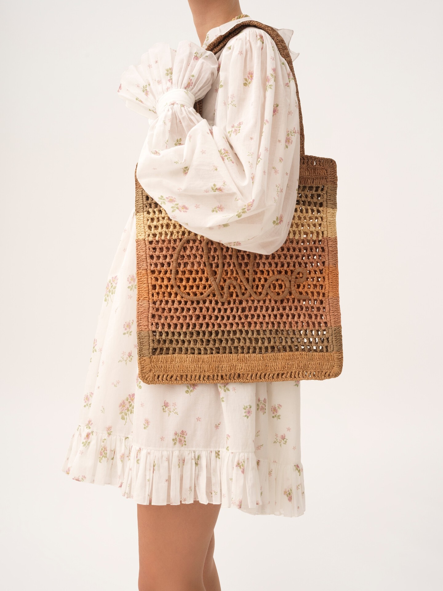 Summer Banana tote bag in raffia - 3