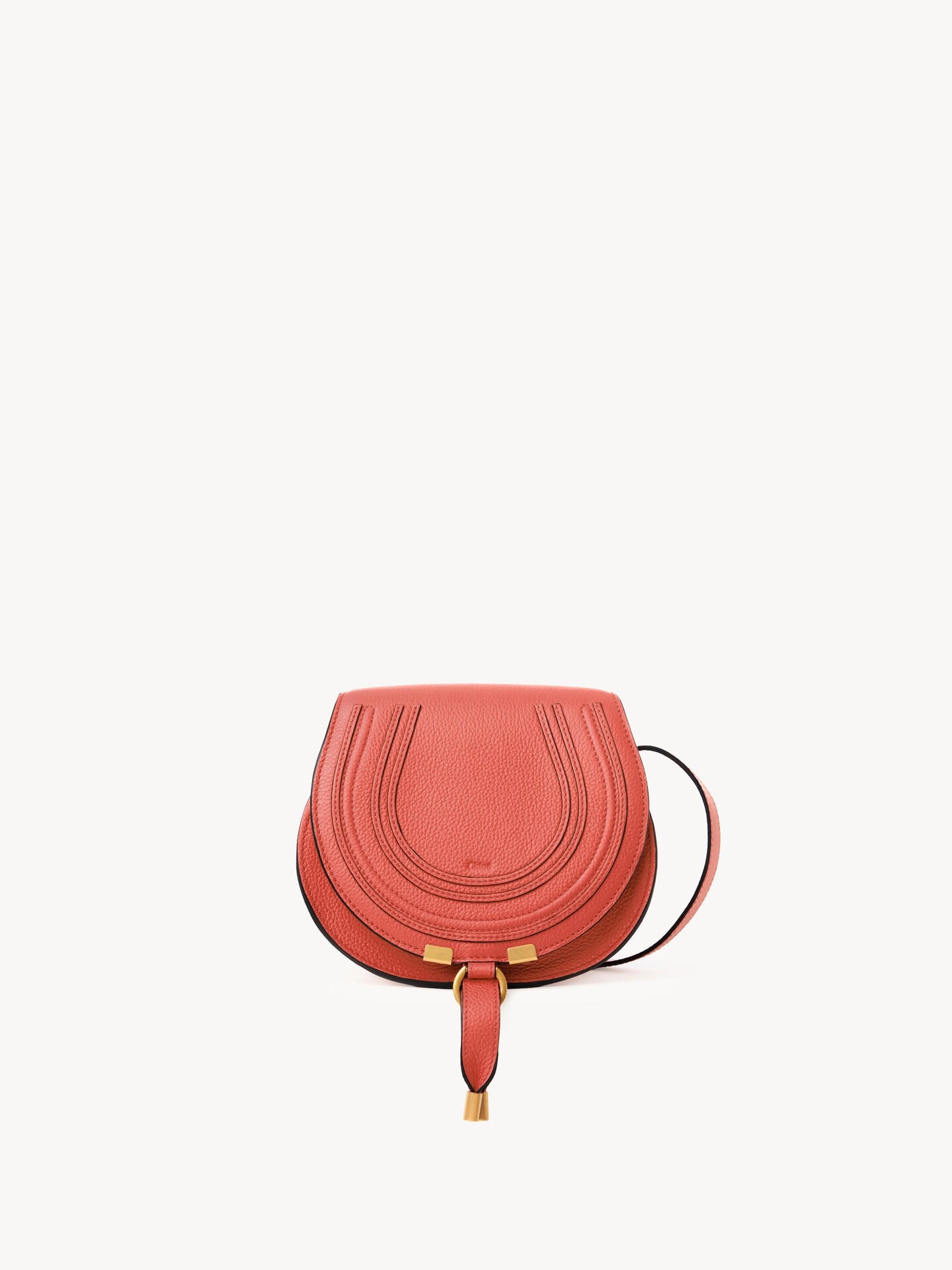 Small Marcie saddle bag in grained leather - 2