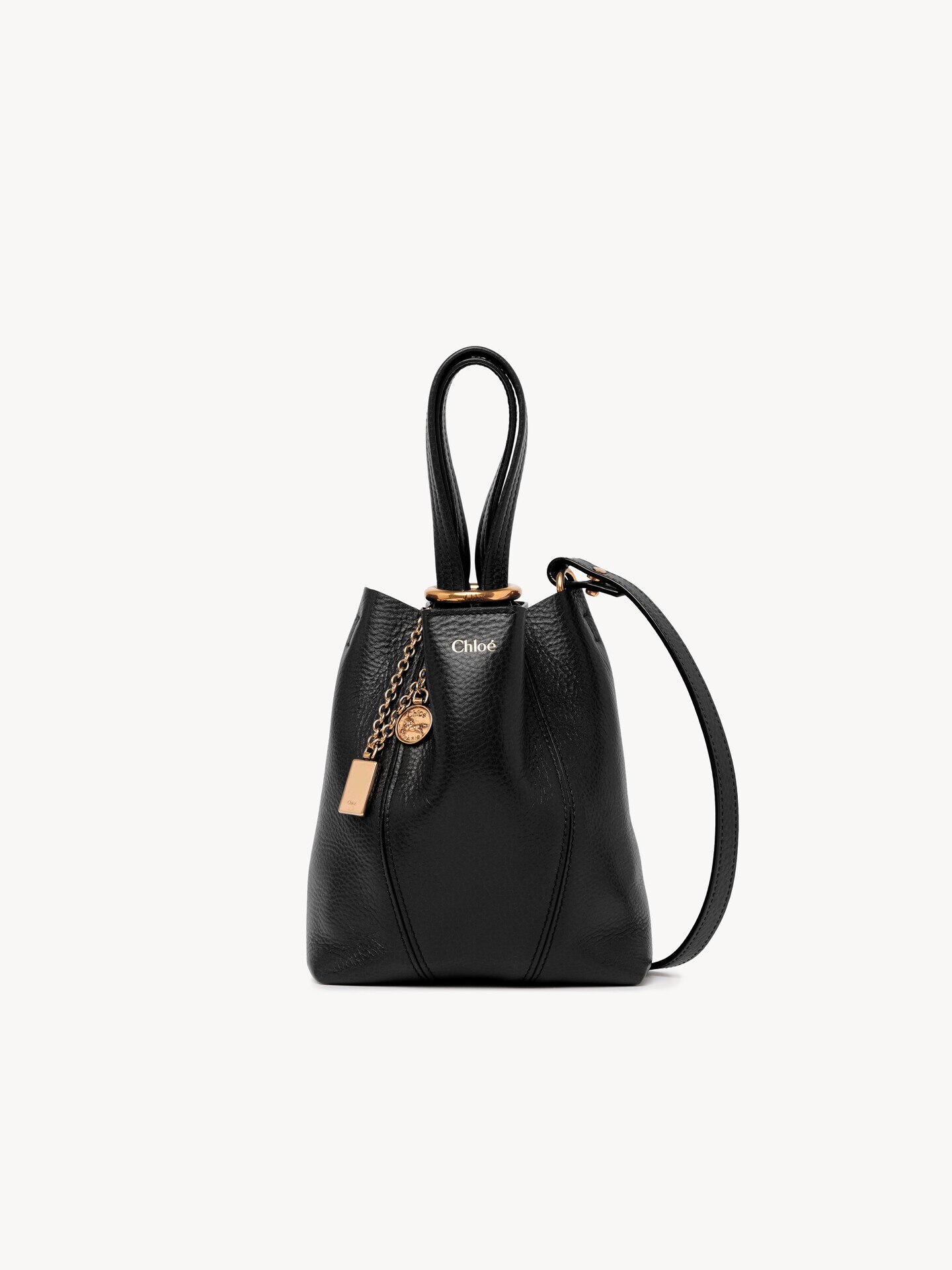 Bolso tote peque&ntilde;o Chlo&eacute; Spin de cuero granulado - 2