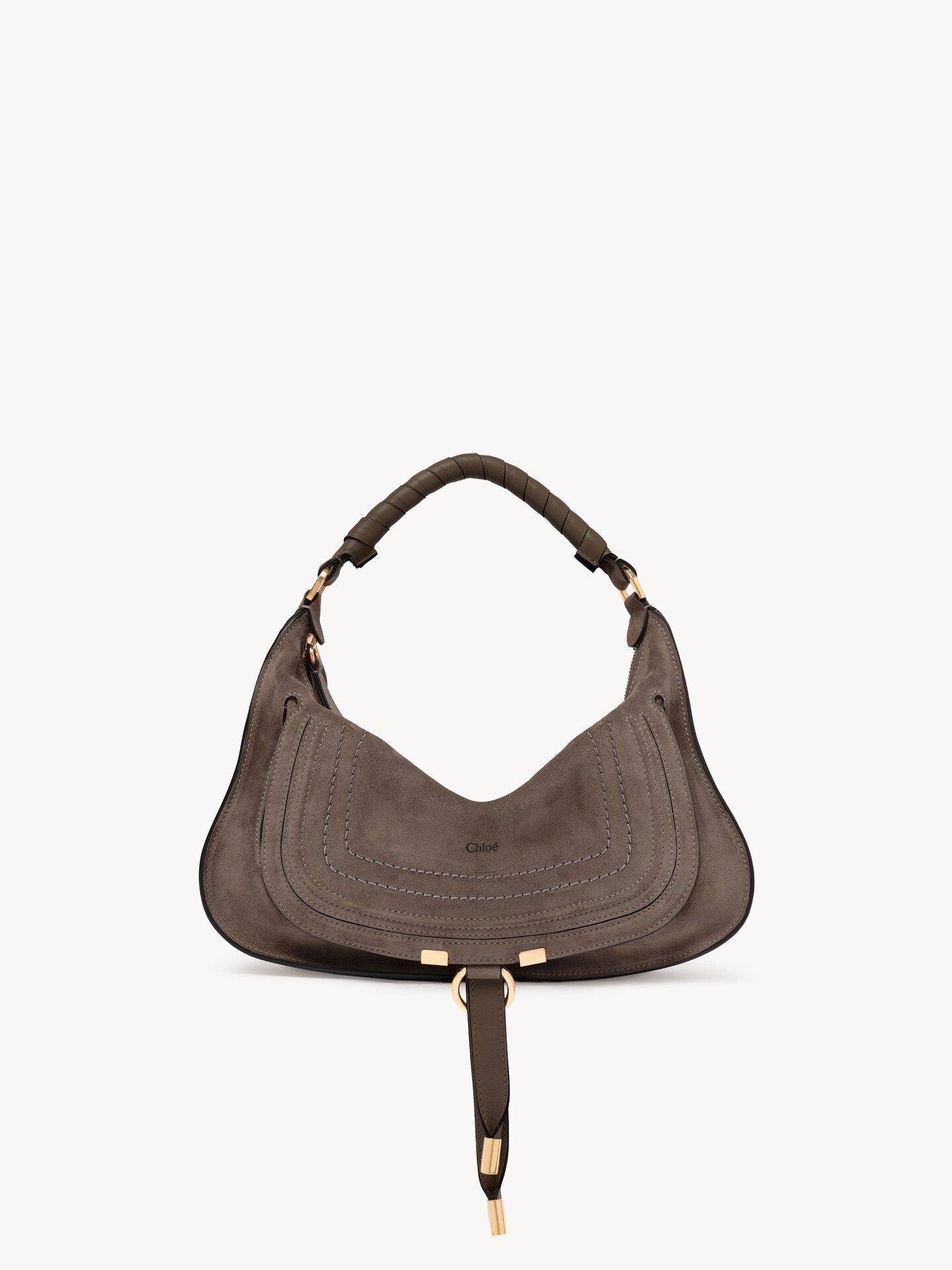 Small Marcie shoulder bag in suede leather - 2
