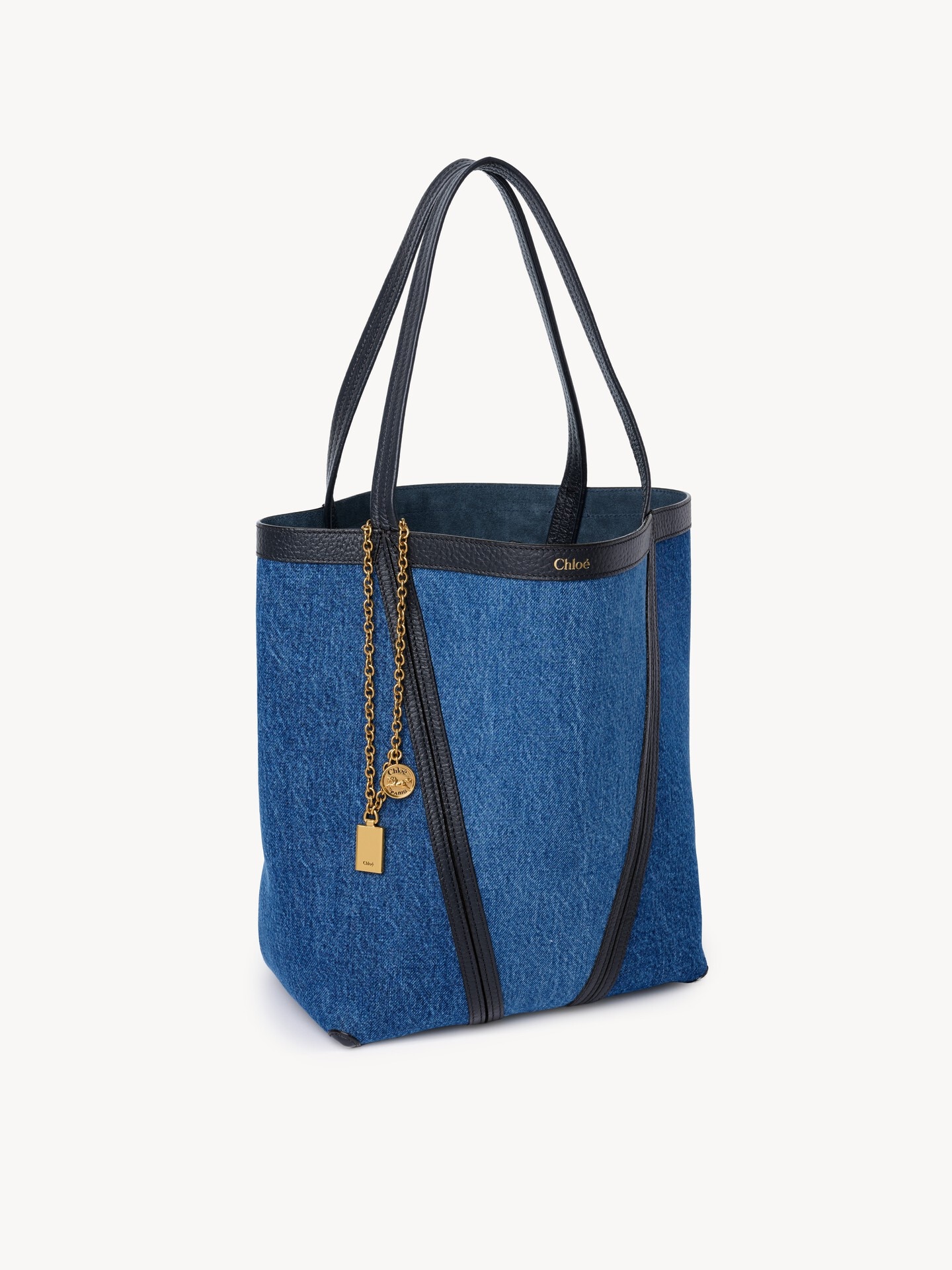 Chlo&eacute; Spin tote bag in denim - 4