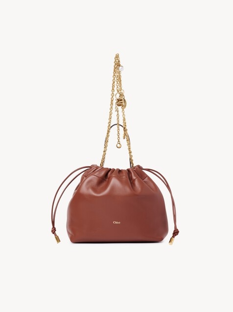 Kleine Chlo&eacute; Icons Schultertasche aus weichem Leder mit Kette
