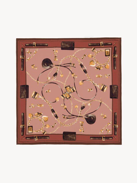 The Chlo&eacute; Paddington square scarf in silk twill