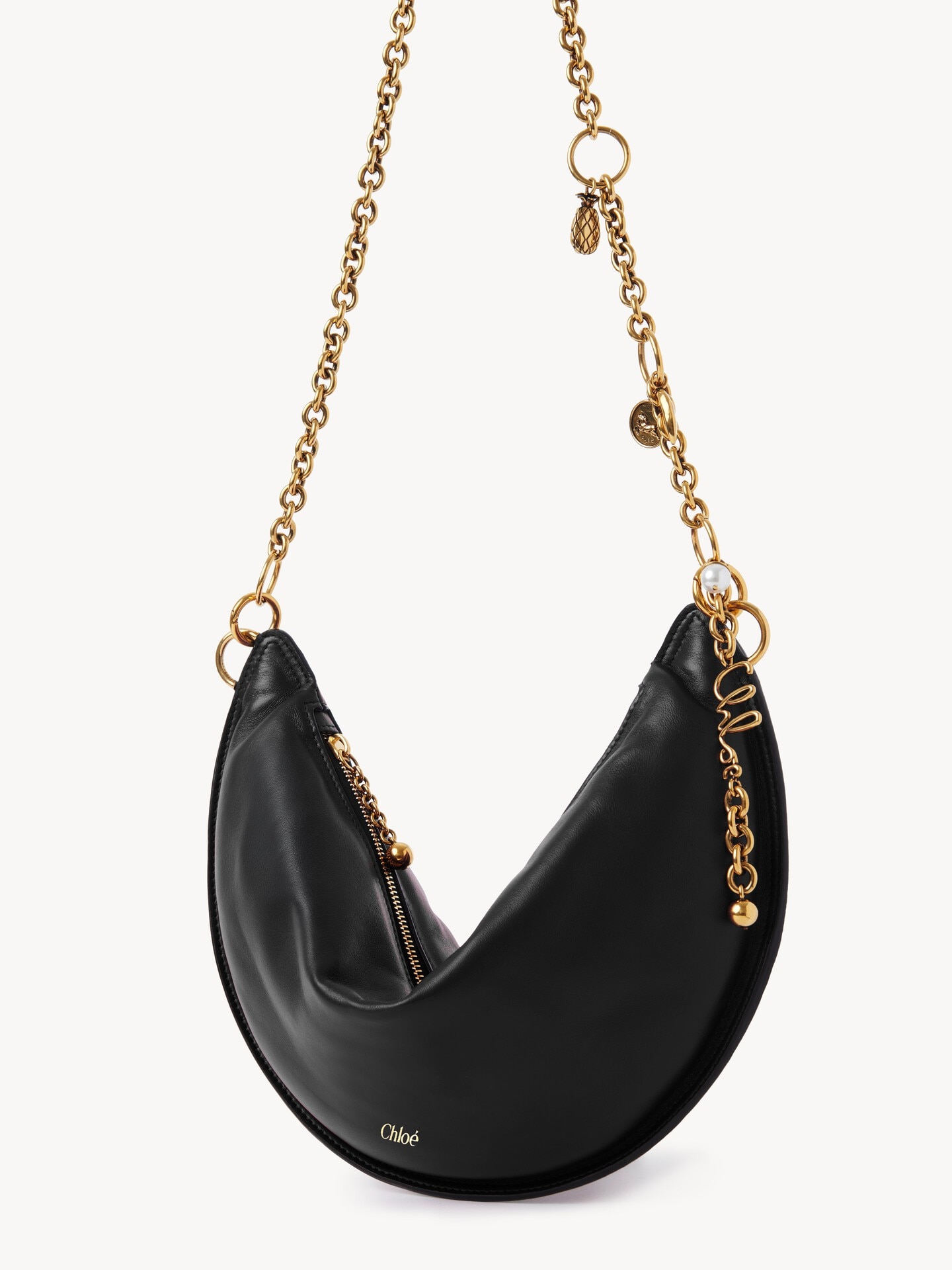 Sac port&eacute; &eacute;paule Chlo&eacute; Icons en cuir lisse - 4