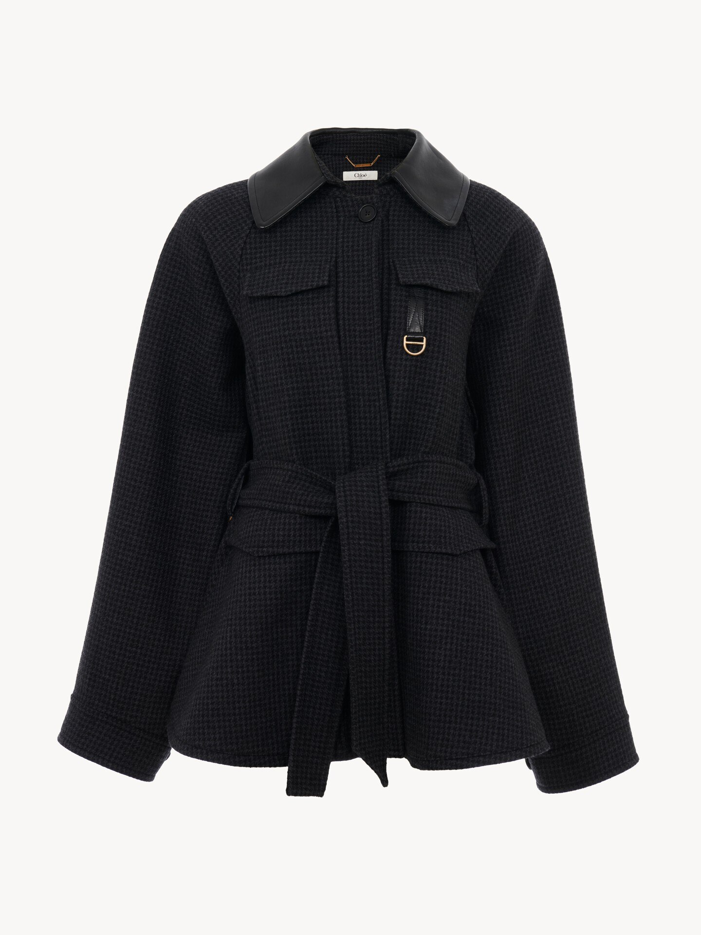 Utilitarian jacket in houndstooth wool - 2