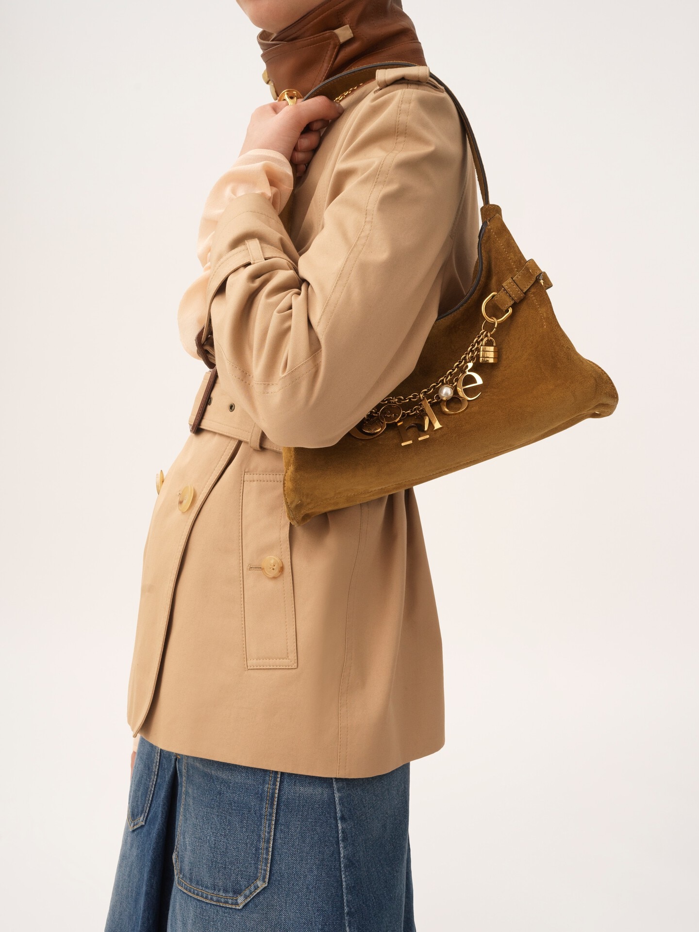 Chloé Charms hobo bag in suede leather - 3
