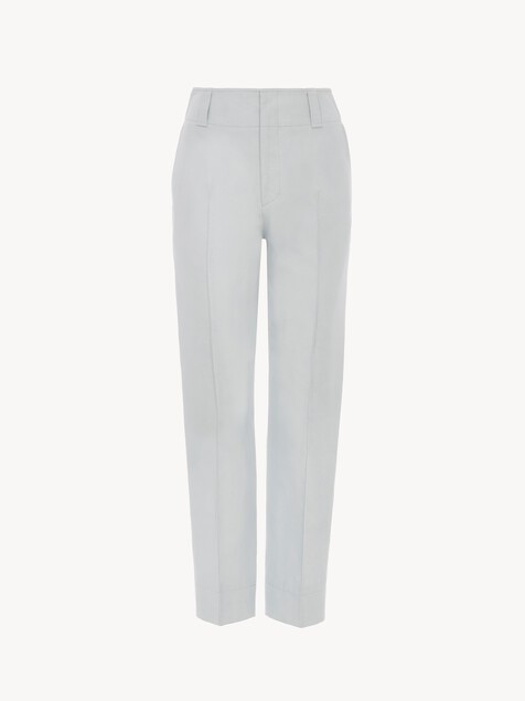 Cigarette pants in a linen-cotton mix