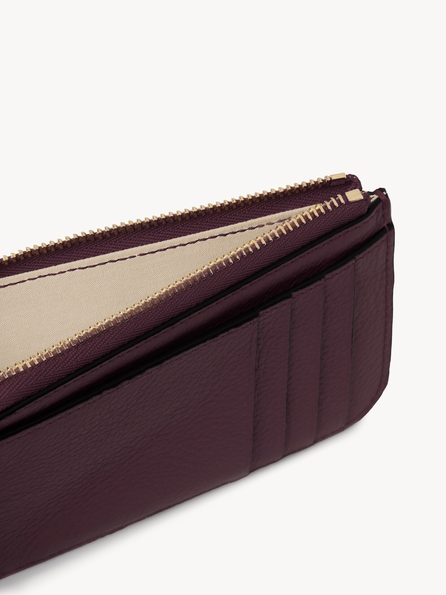 グレインレザー製Alphabetウォレット 紫 - Chloé