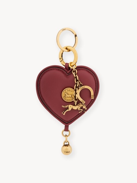 ソフトレザー製Chlo&eacute; Symbols Heartキーリングバッグチャーム