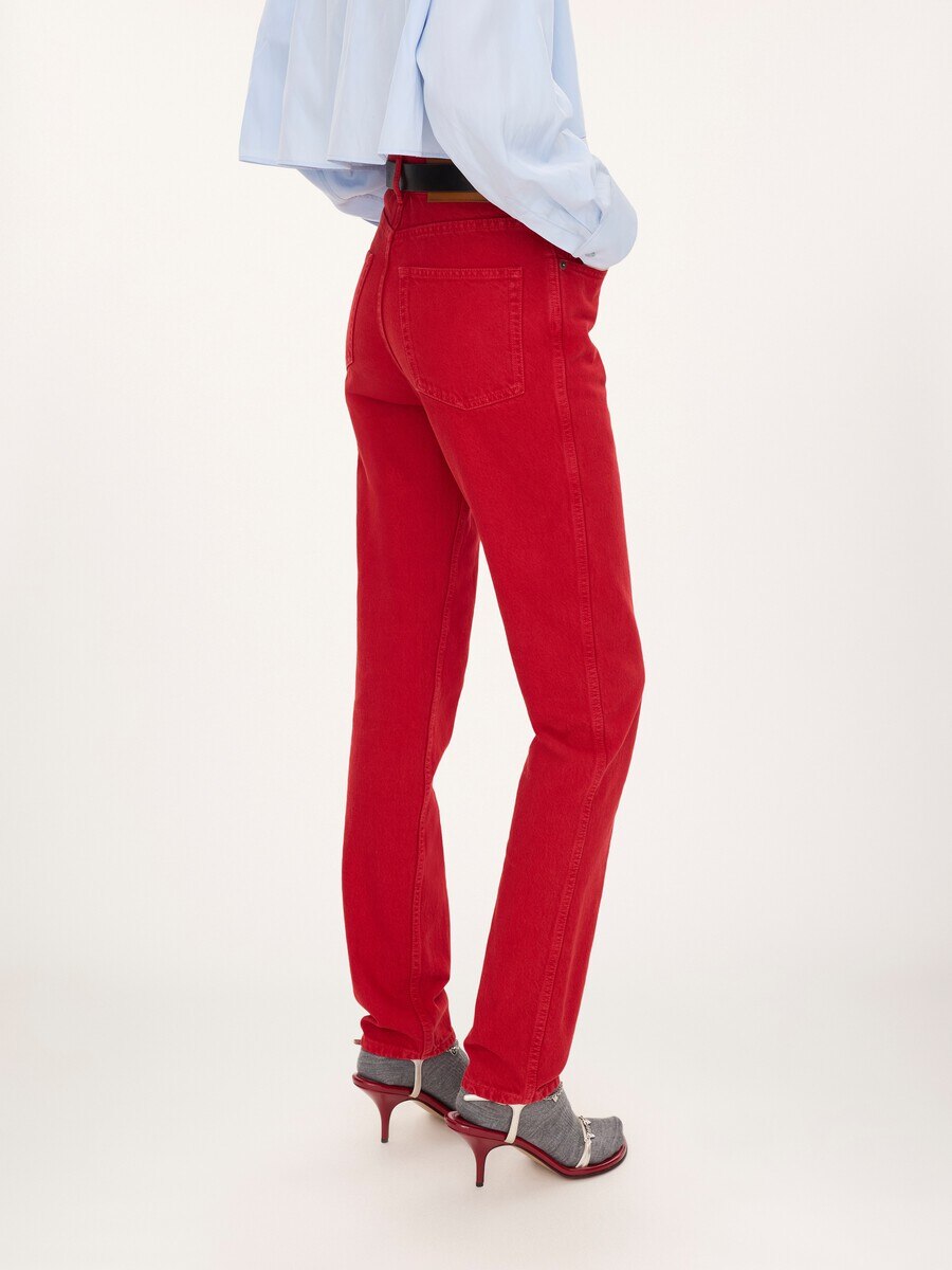 Schmal geschnittene Jeans aus Denim - 5