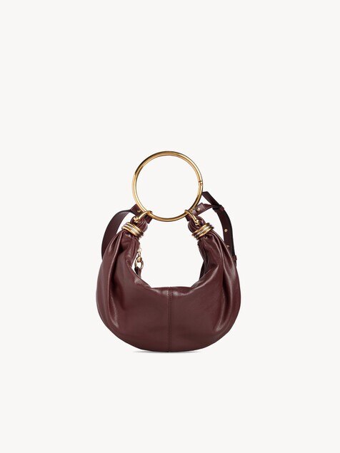 Kleine Bracelet Hobo Bag aus genarbtem Leder