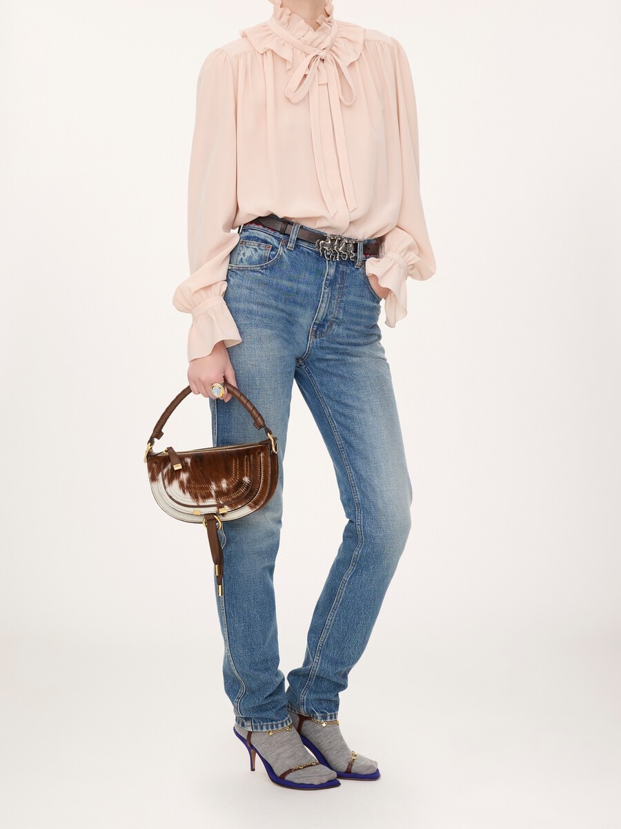 Mini Marcie shoulder bag in hair-on leather - 9