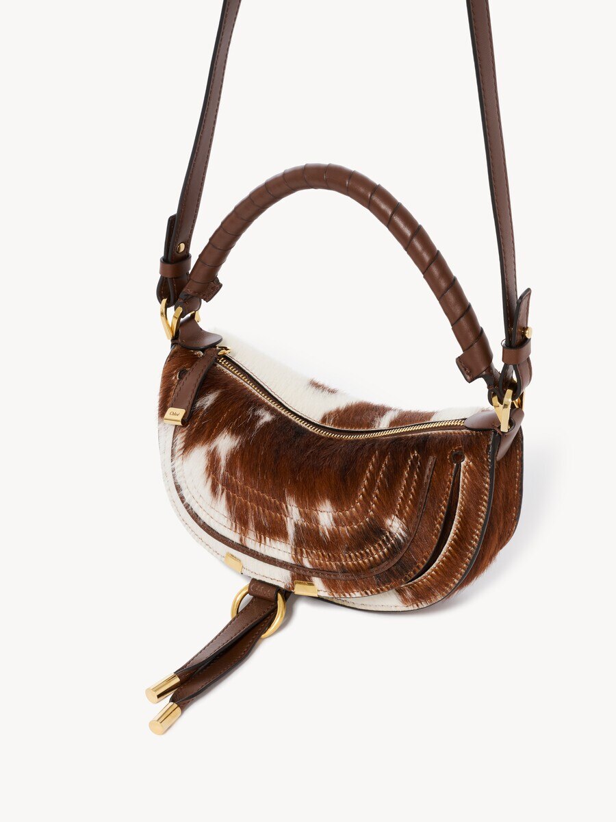 Mini Marcie shoulder bag in hair-on leather - 5