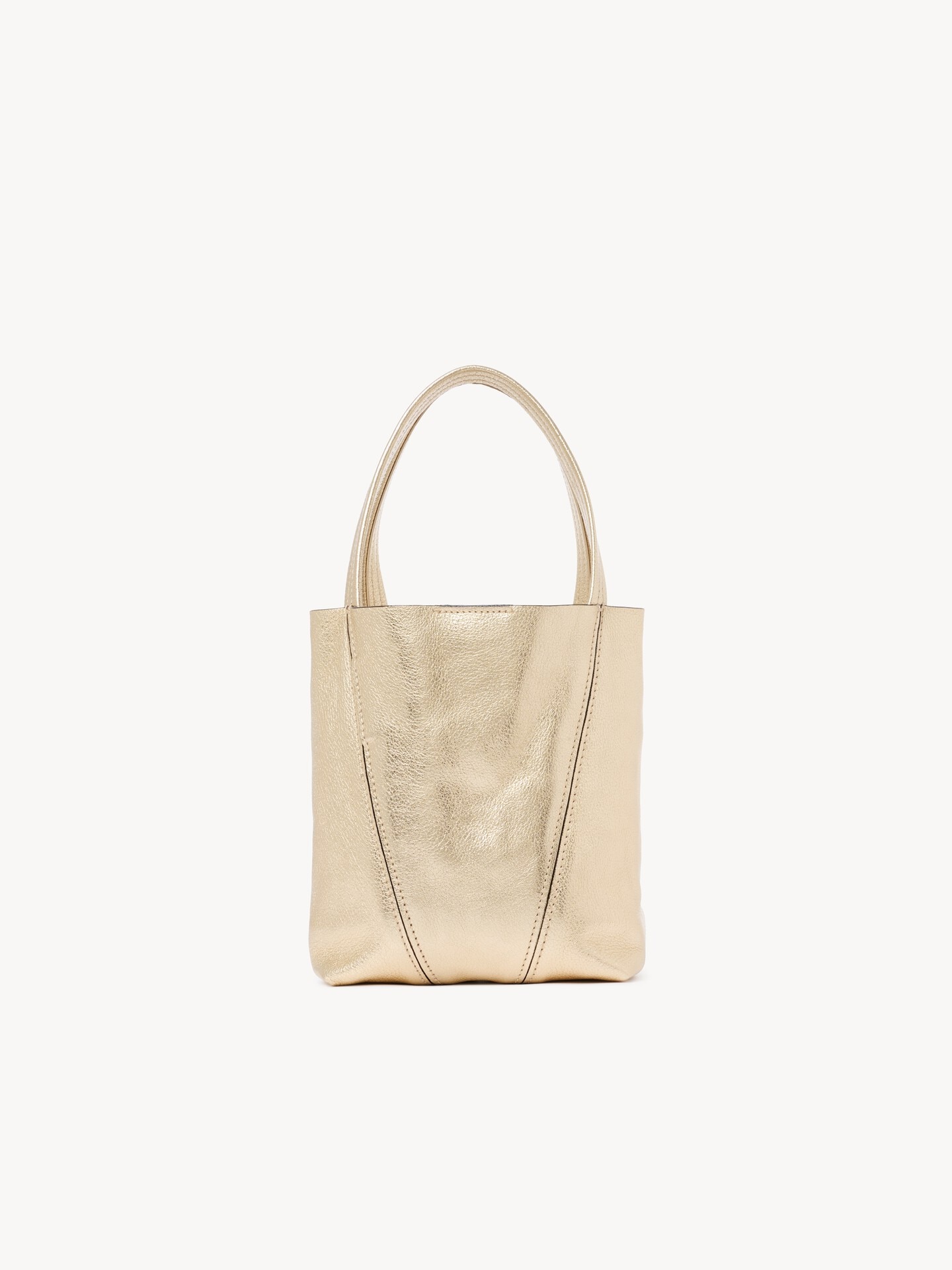 Petit sac cabas Chlo&eacute; Spin en cuir m&eacute;tallis&eacute; &agrave; charms chevaux - 7