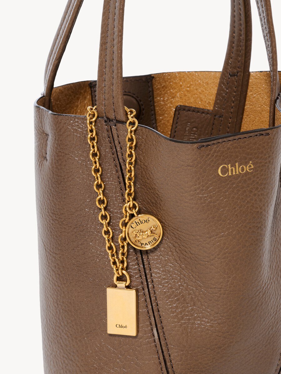 Small Chlo&eacute; Spin tote bag in grained leather - 8