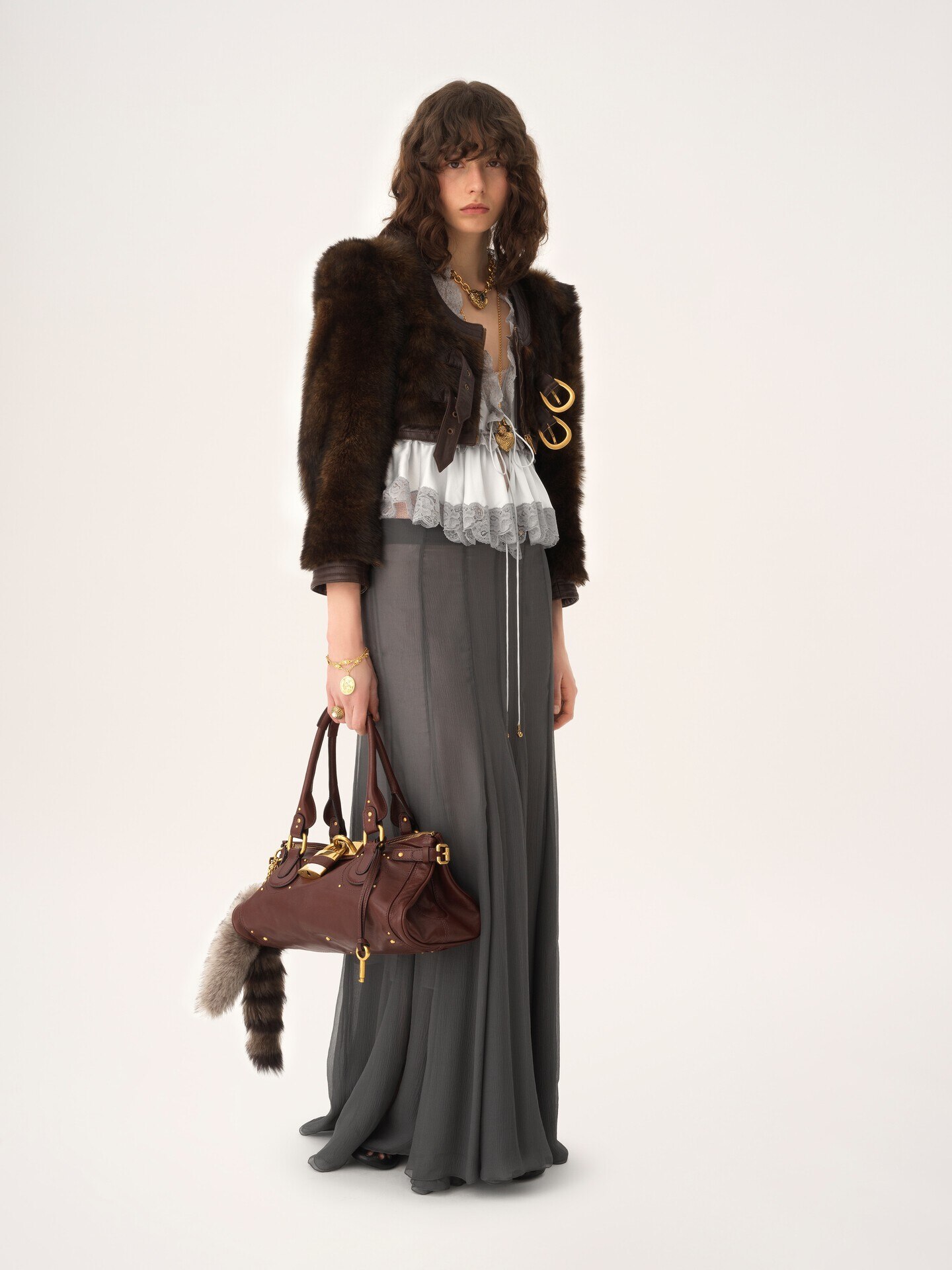 chloe 大型 ブラウン パディントン Chloé Paddington Bag In Grained Leather | Chloé US