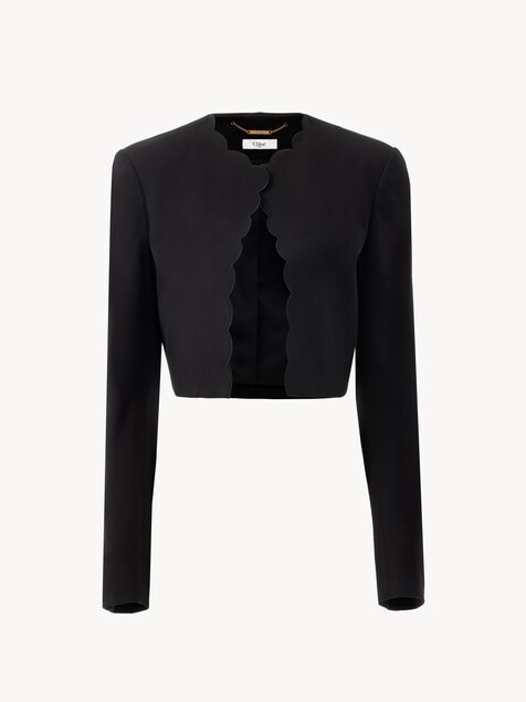 Cropped Spencer jacket in soft cavalry cotton