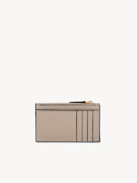 Small Envelope purse with card slots in grained leather