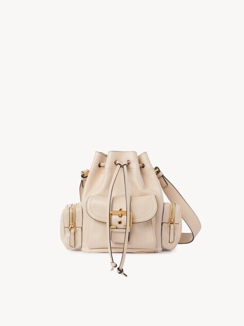 Sac seau Camera bag en cuir brillant