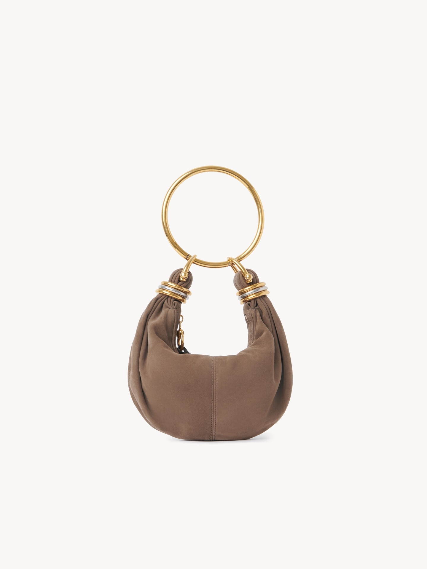 Mini sac hobo Bracelet bag en cuir velours - 7
