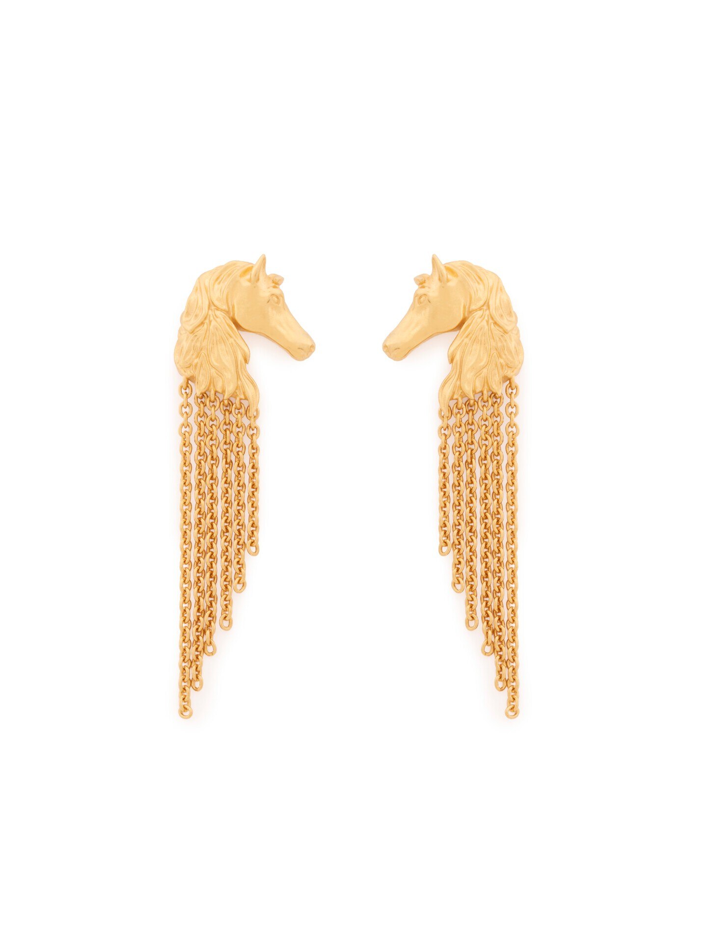 Chloé Chain Horse ピアス 黄色 - Chloé